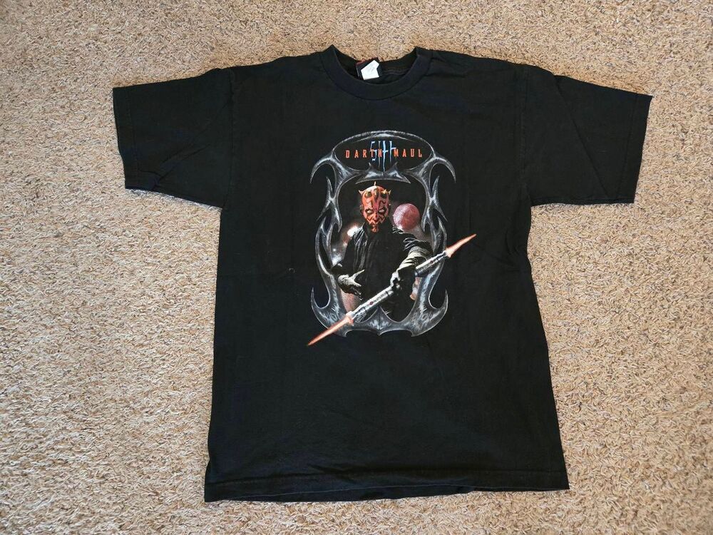 Vtg 1999 Star Wars Episode One era Darth Maul Shirt Size Large